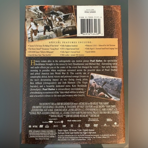 Pearl Harbor DVD 2 Disc Set 60th Anniversary Commemorative Edition - Picture 3 of 3